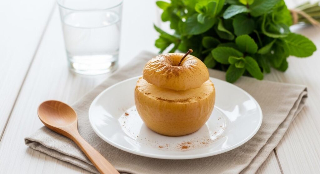 Constipation et pomme cuite