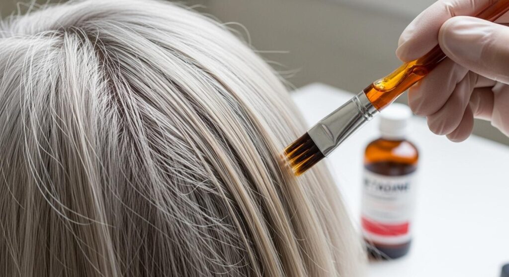 Quel est l'effet de la bétadine sur les cheveux blancs