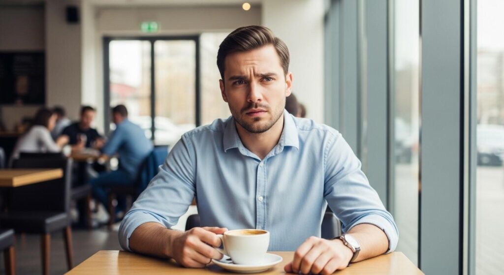 Comportement d'un homme qui cache quelque chose